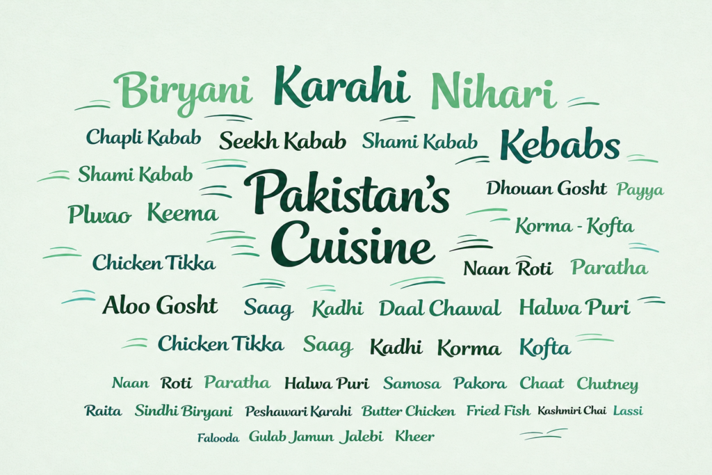 Flavorful Fiesta of Pakistan
Pakistan's Cuisine - Word Cloud